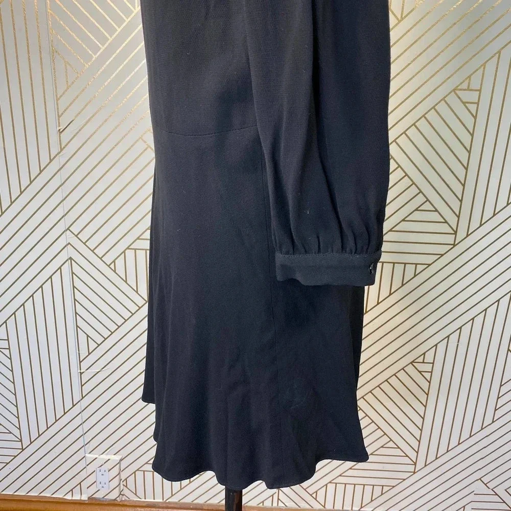 Pablo Gerard Darel Black Ruffle Long Sleeve‎ Dress